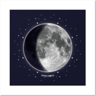 Waxing Gibbous - Moon Phases Posters and Art